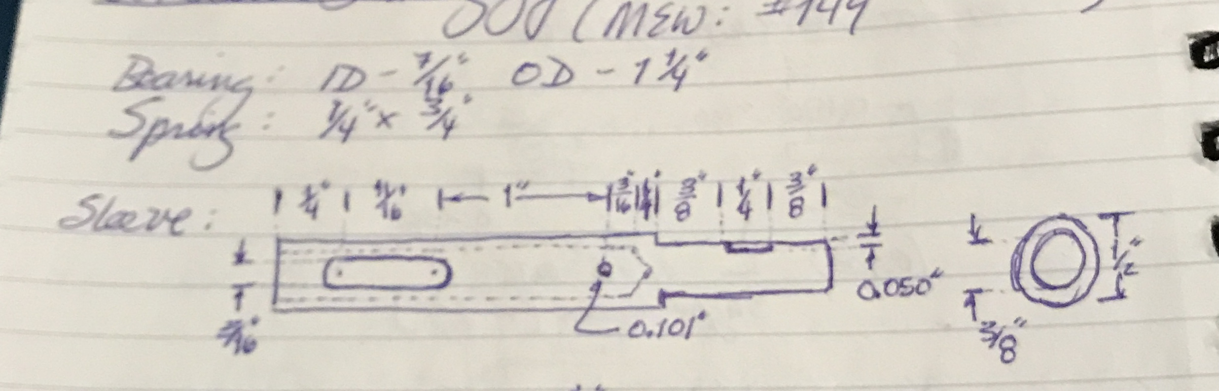 The plan for making the sensitive drilling jig sleeve